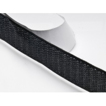 Suchý zip samolepící, 16 mm černý, háčky 