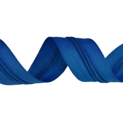 Zip spirálový, nekonečný pás 3mm, středně modrý, metráž, galanterie