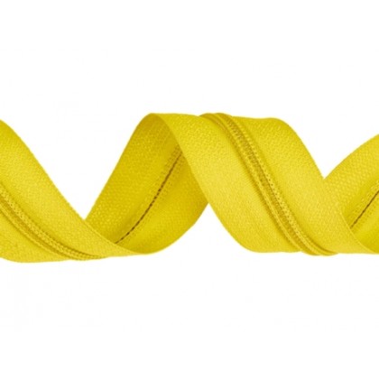 Zip spirálový, nekonečný pás 3mm, žlutý, metráž, galanterie